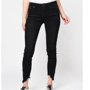 Pistola Audrey Mid Rise Black‎ Raw Hem Jeans size 27
